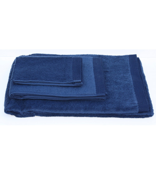 JUEGO TOALLAS AZUL MARINO
