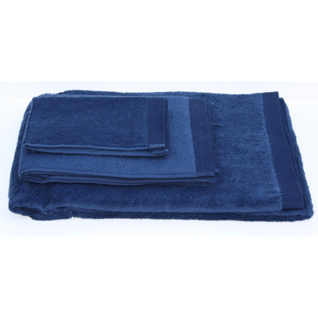 JUEGO TOALLAS AZUL MARINO