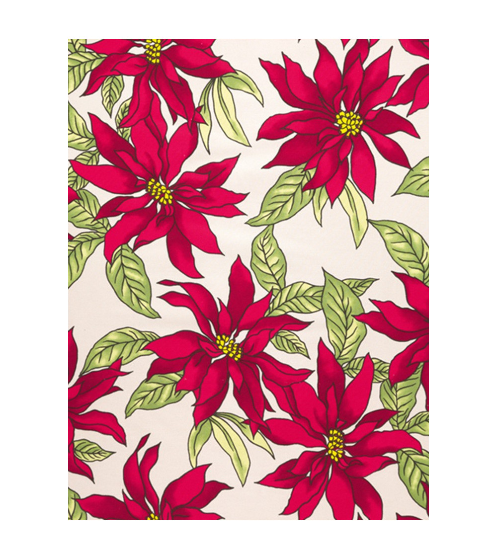 Mantel Estampado Flores rojas.