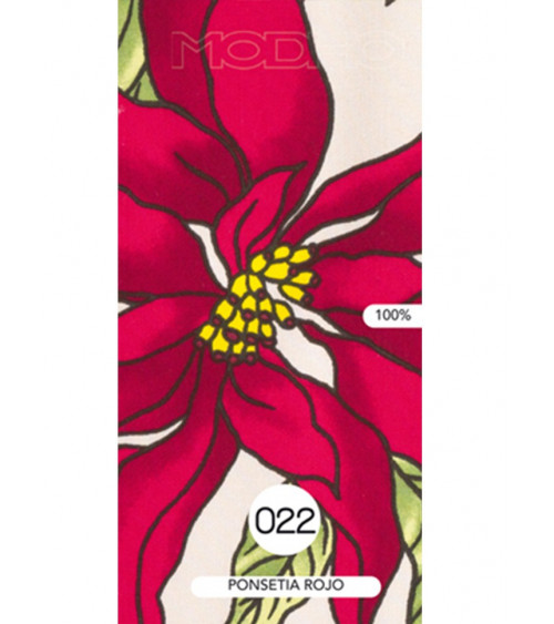 Mantel Estampado Flores rojas.
