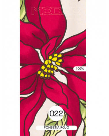 Mantel Estampado Flores rojas.