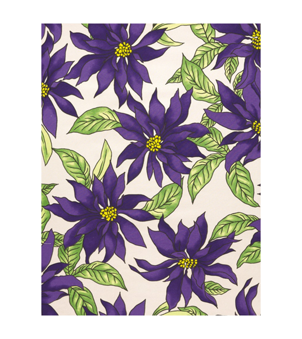 Mantel Estampado Flores lilas.