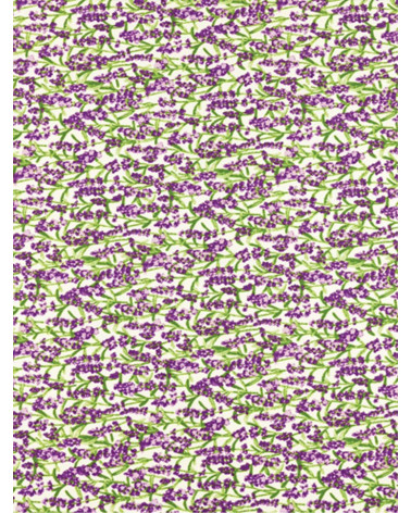 Mantel Estampado Flores Lavanda lilas.