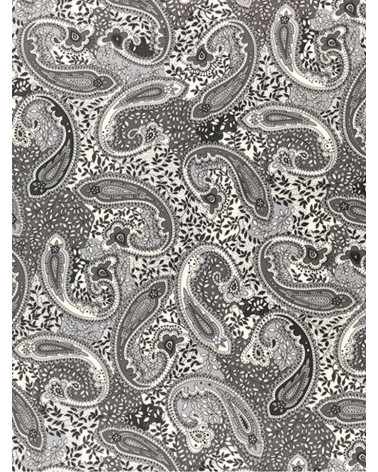 Mantel Estampado Kashmir gris.