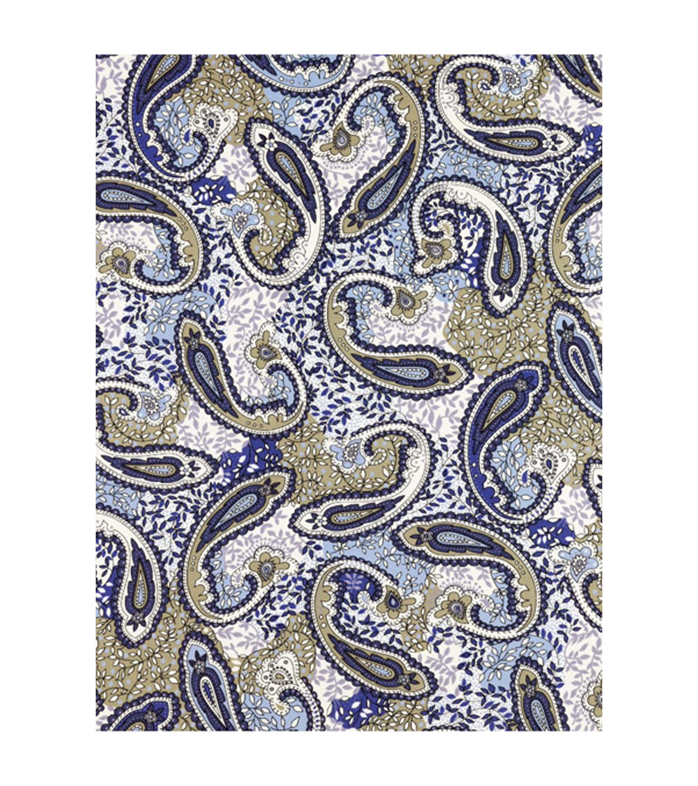 Mantel ANTIMANCHAS Kashmir azul.