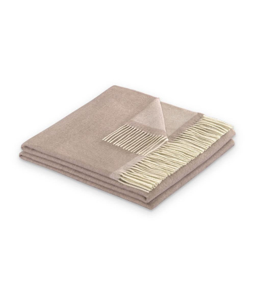MANTA PLAID LANA MERINO SUPERFINE BEIGE