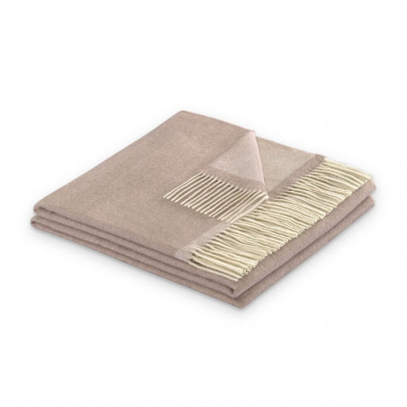 MANTA PLAID LANA MERINO SUPERFINE BEIGE