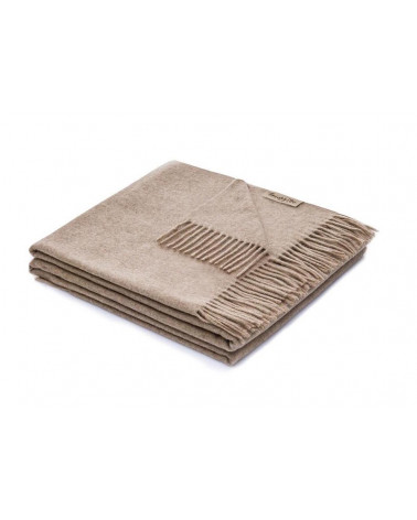 MANTA PLAID CASHMERE  100%  BEIGE OSCURO