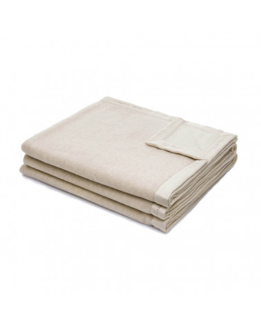 MANTA CASHMERE 10% LANA MERINO SUPERFINE 90%  BLANCA 