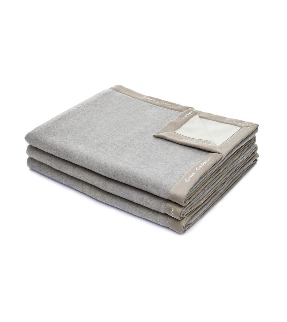 MANTA CASHMERE 10% LANA MERINO SUPERFINE 90%  GRIS 