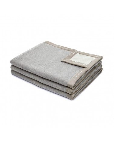 MANTA CASHMERE 10% LANA MERINO SUPERFINE 90%  GRIS 